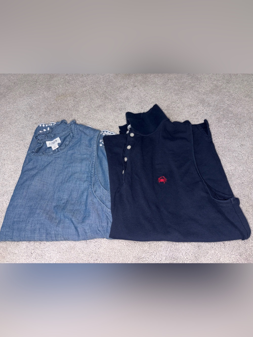 J.Crew Sleeveless Top Bundle | Size XL | Navy
Polo & Chambray Embroidered Tank